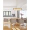 Z-Lite Counterpoint Linear Chandelier, 5-Light, 16 In.W x 42 In.L x 10.5 In.H, Modern Gold/White 495-42L-MGLD - alternate 6